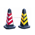 Road Safety rubber security white plastic traffic cone with reflective tape factory